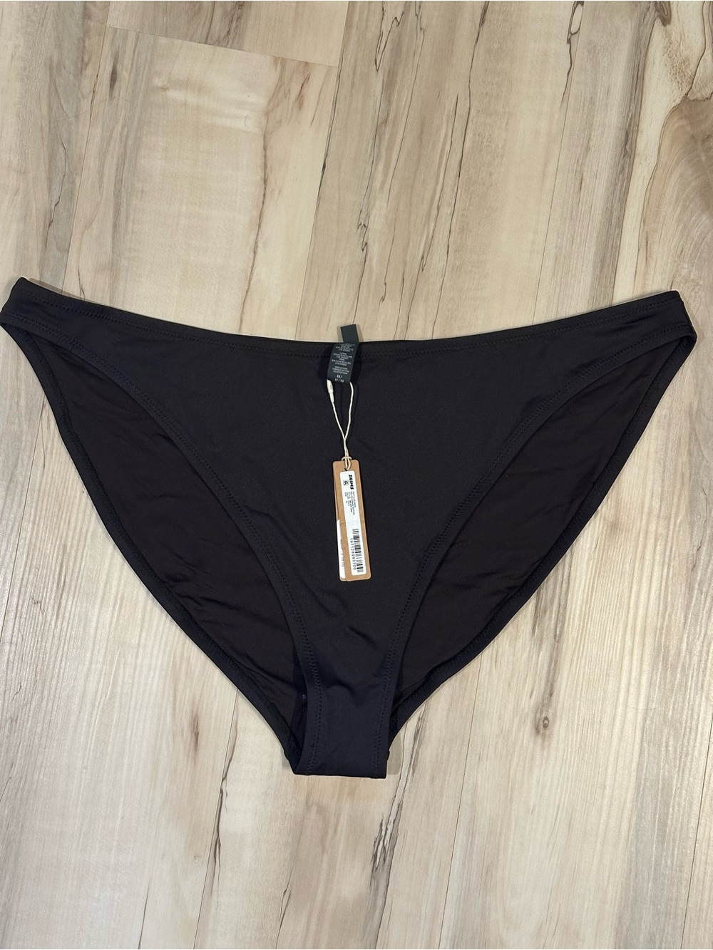 SKIMS Recycled Swim Mid Coverage Swim Bottom in Onyx NWT